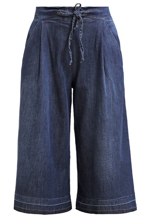 jeansowe spodnie culottes